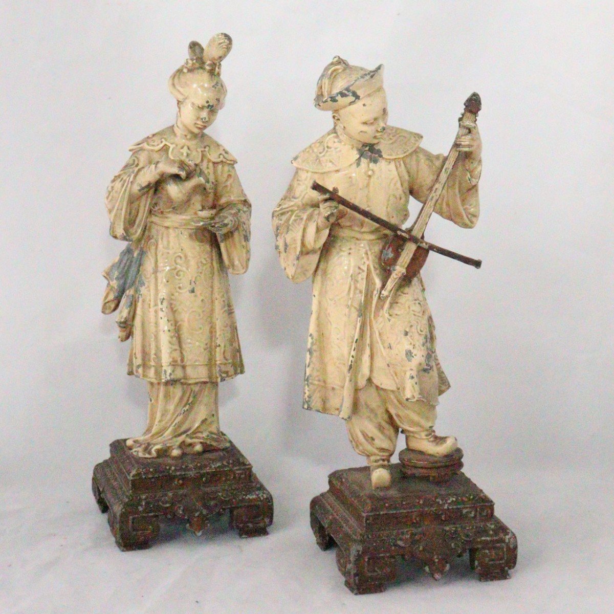 Pair Of French 19th Century Chinese Figures -photo-3