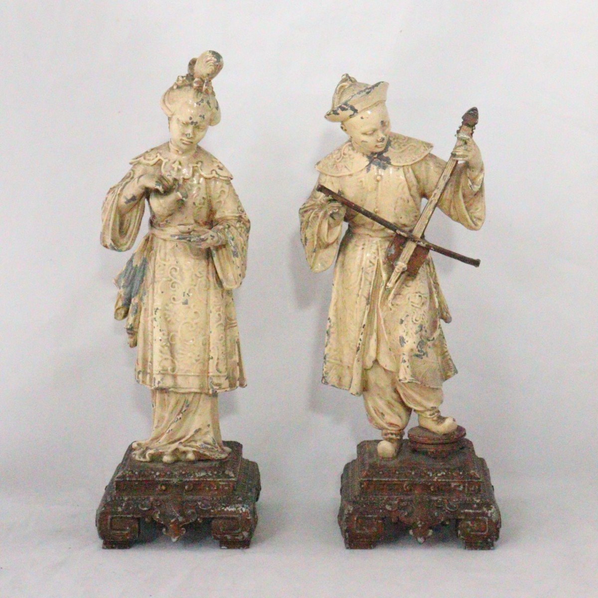 Pair Of French 19th Century Chinese Figures -photo-4