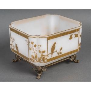 Baccarat, A Japonisme Ormolu-mounted Opaline Jardiniere, Circa 1865