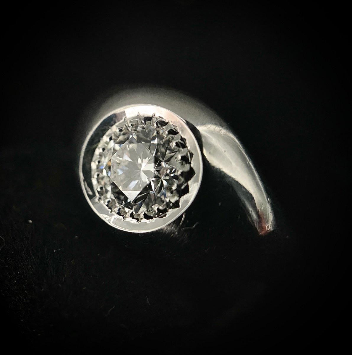 Bague Jonc Solitaire De 0,95 Carat (vs-e/f)