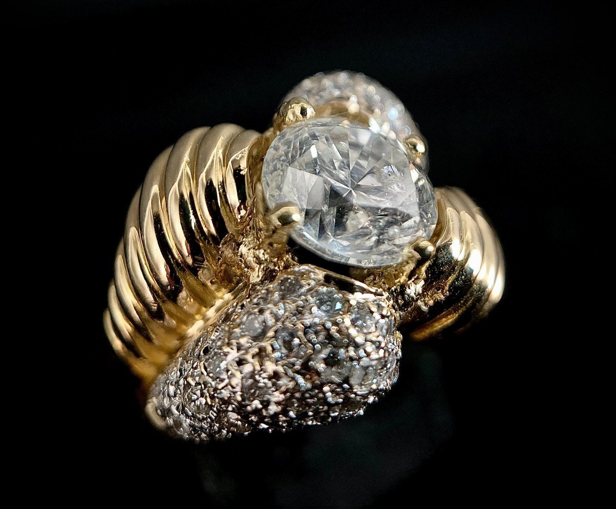 Ring With Central Brilliant Of 1.65 Carat-photo-1