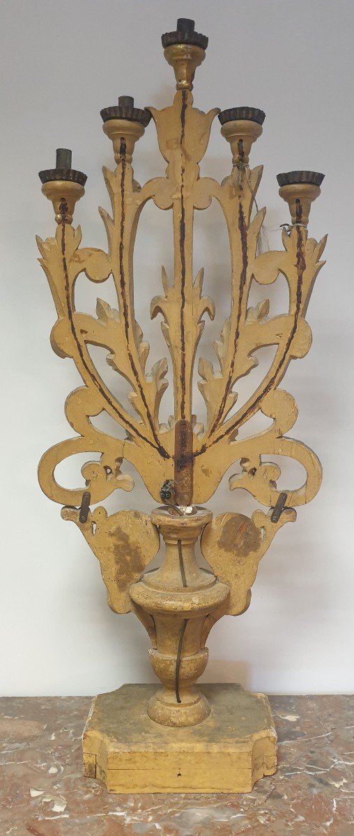 Candelabra In Golden Wood -photo-3