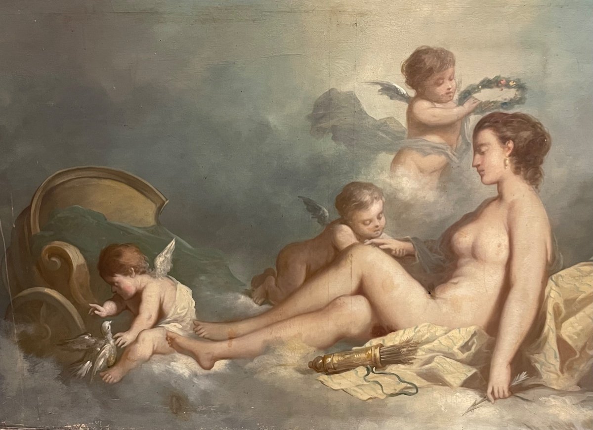 Paire De « venus Et Les Amours « 