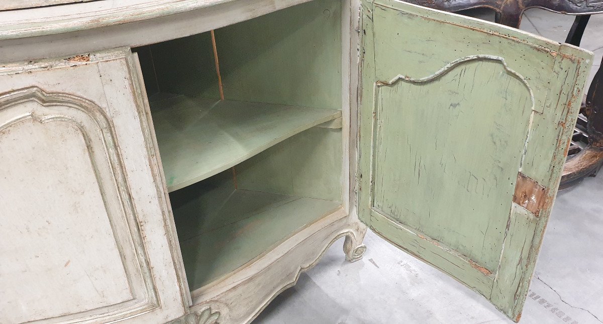 Louis XV Painted Wood Corner Cabinet-photo-1