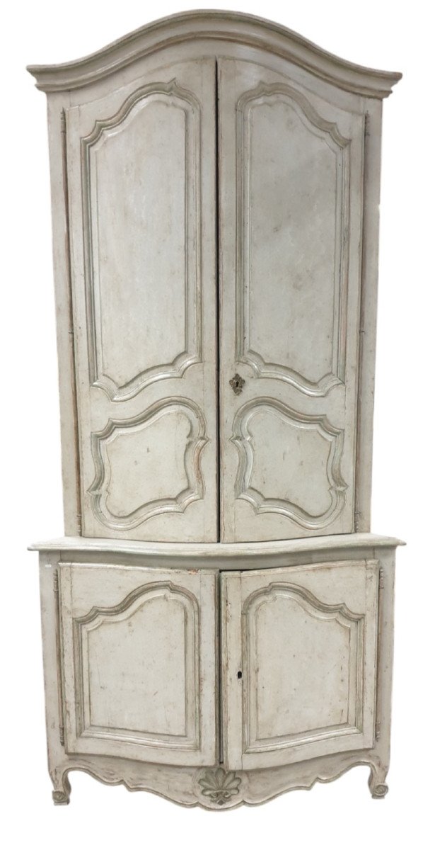 Louis XV Painted Wood Corner Cabinet