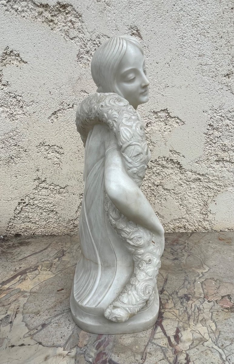 Art Deco Marble Nude Woman -photo-5