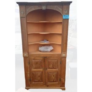 Natural Wood Corner Cabinet