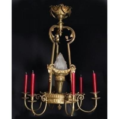 Louis XVI Style Bronze Chandelier