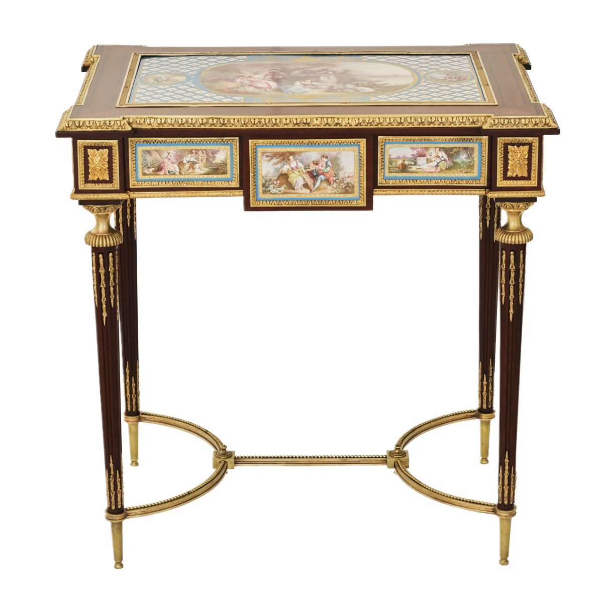 A Magnificent Ladies Table In The Style Of Adam Weisweiler. France-photo-3