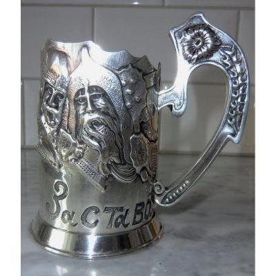 Russian Silver Cup Holders. Bogdanov Semen Trofimovich-photo-4