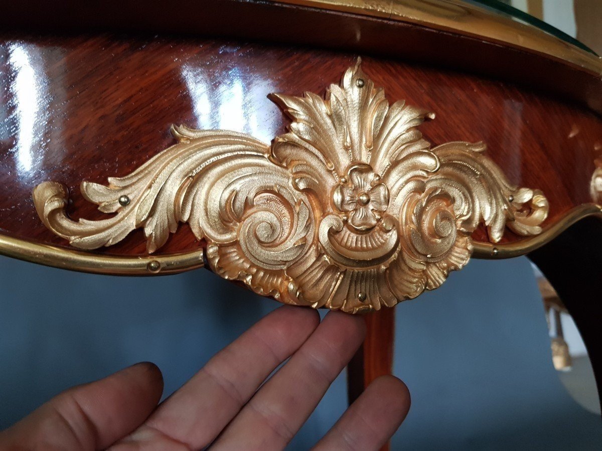 Magnificent Living Room Table. Marquetry. Nineteenth Century-photo-6