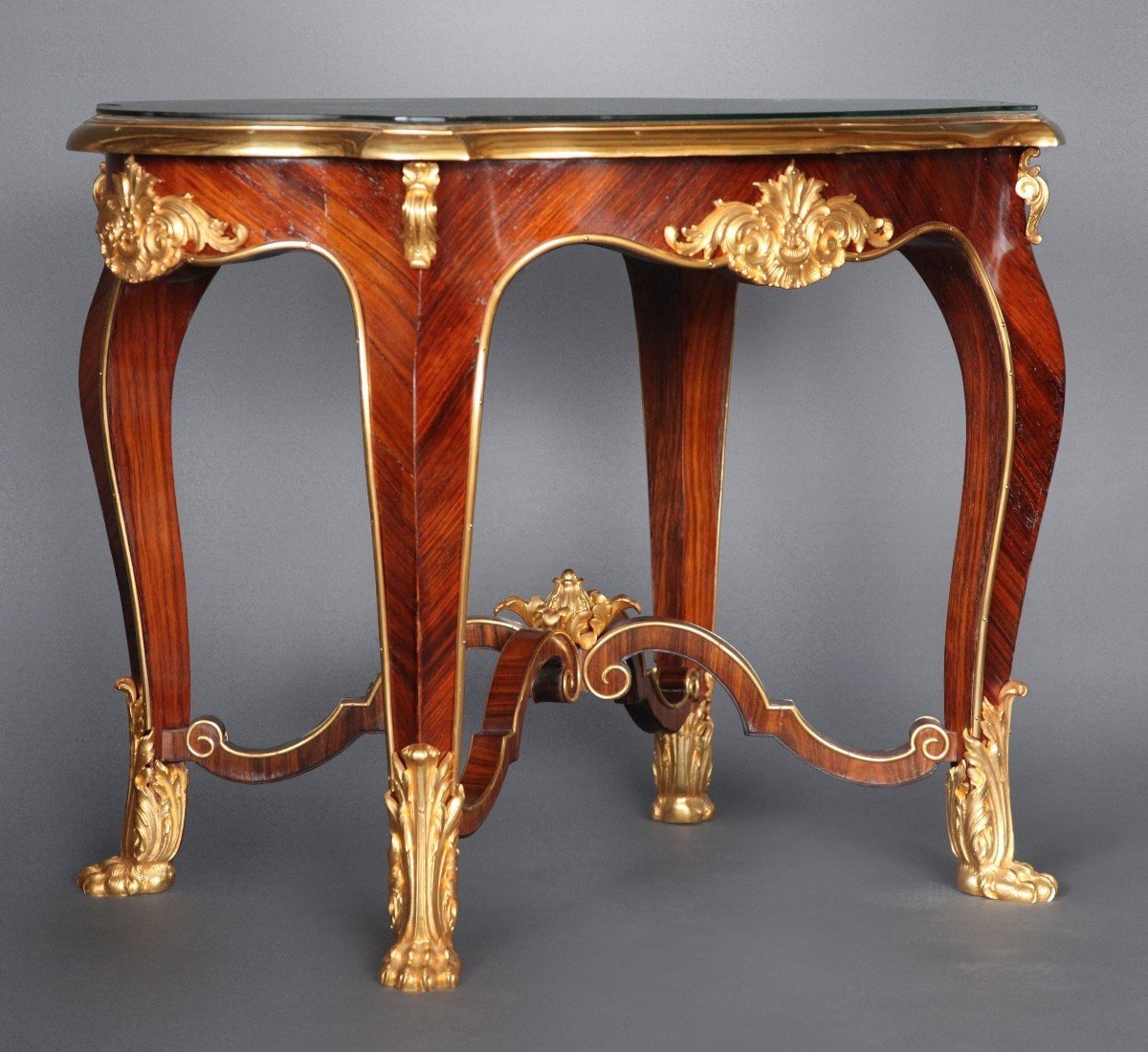 Magnificent Living Room Table. Marquetry. Nineteenth Century