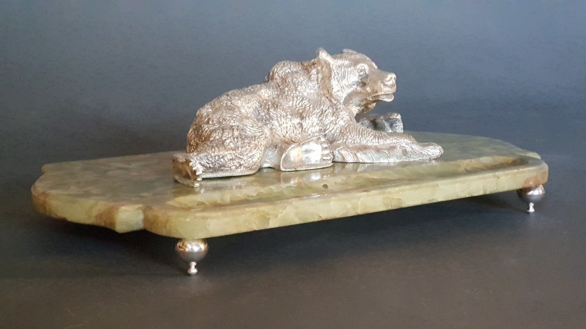 Bronze Russe Sur Un Large Socle En Onyx-photo-4