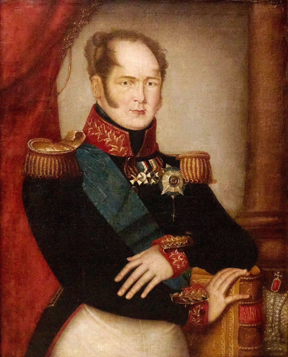 Roman Maksimovitch Volkov. Portrait Du Tsar Russe Alexandre Ier, Premier Quart Du XIXe Siècle.-photo-2