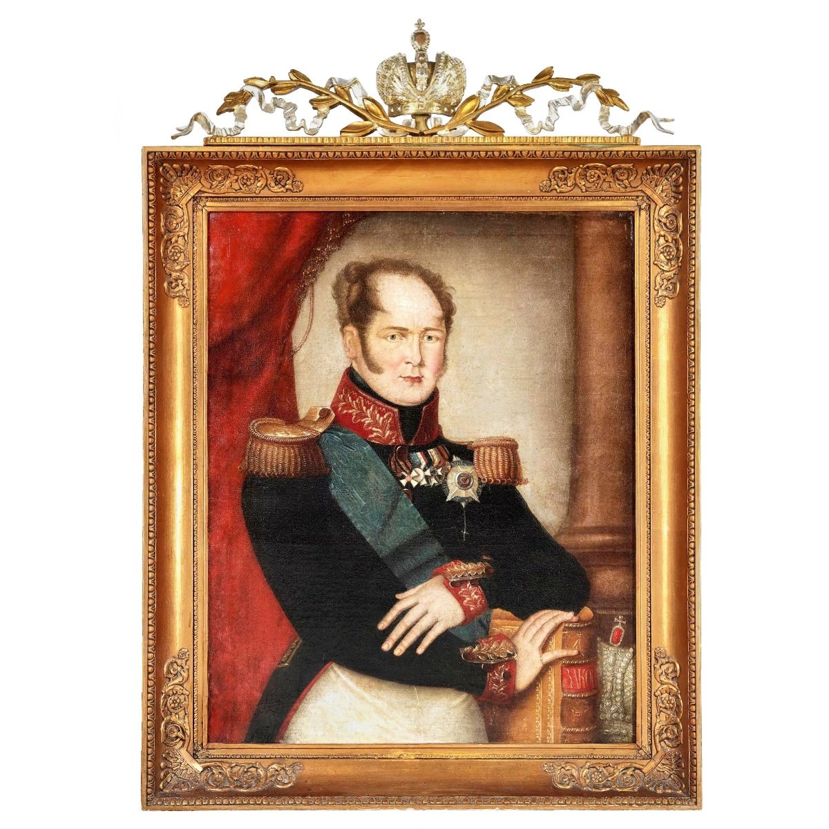 Roman Maksimovitch Volkov. Portrait Du Tsar Russe Alexandre Ier, Premier Quart Du XIXe Siècle.