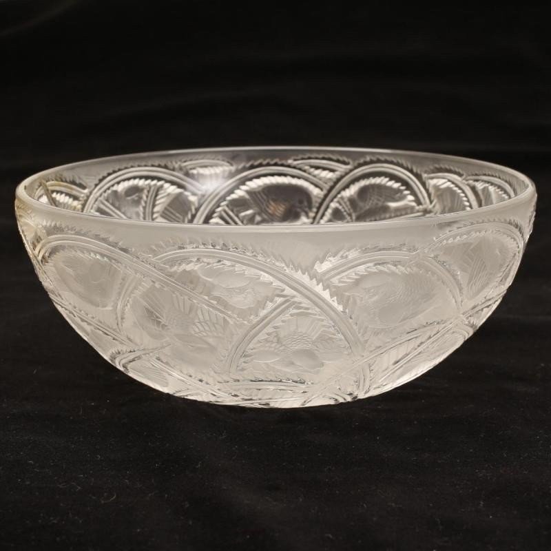 Bowl  Lalique ‘ Pinsons ‘ France-photo-2