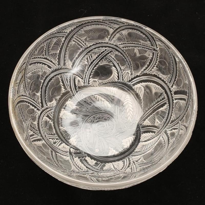 Bowl  Lalique ‘ Pinsons ‘ France-photo-3