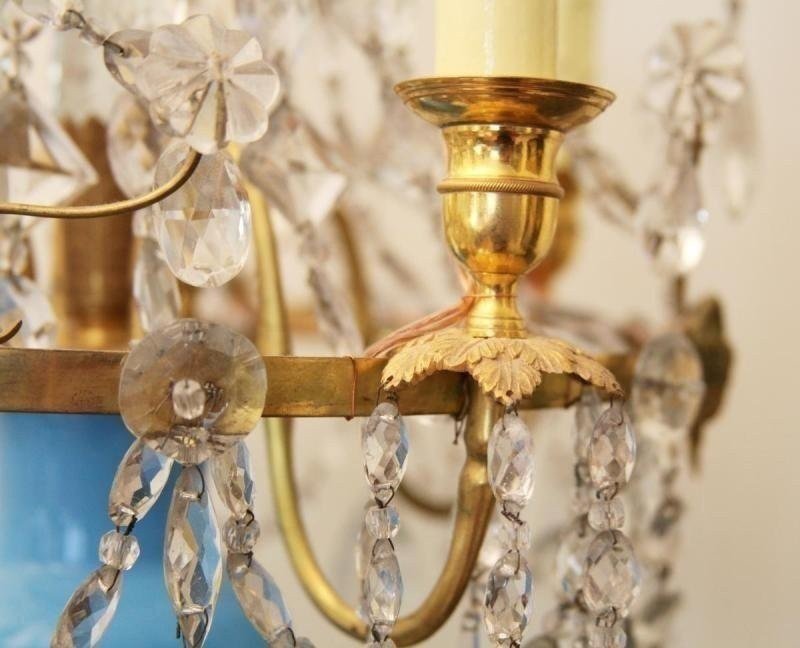 Large Table Chandelier/ Girandole , Russia 19th Century. H-91cm-photo-4