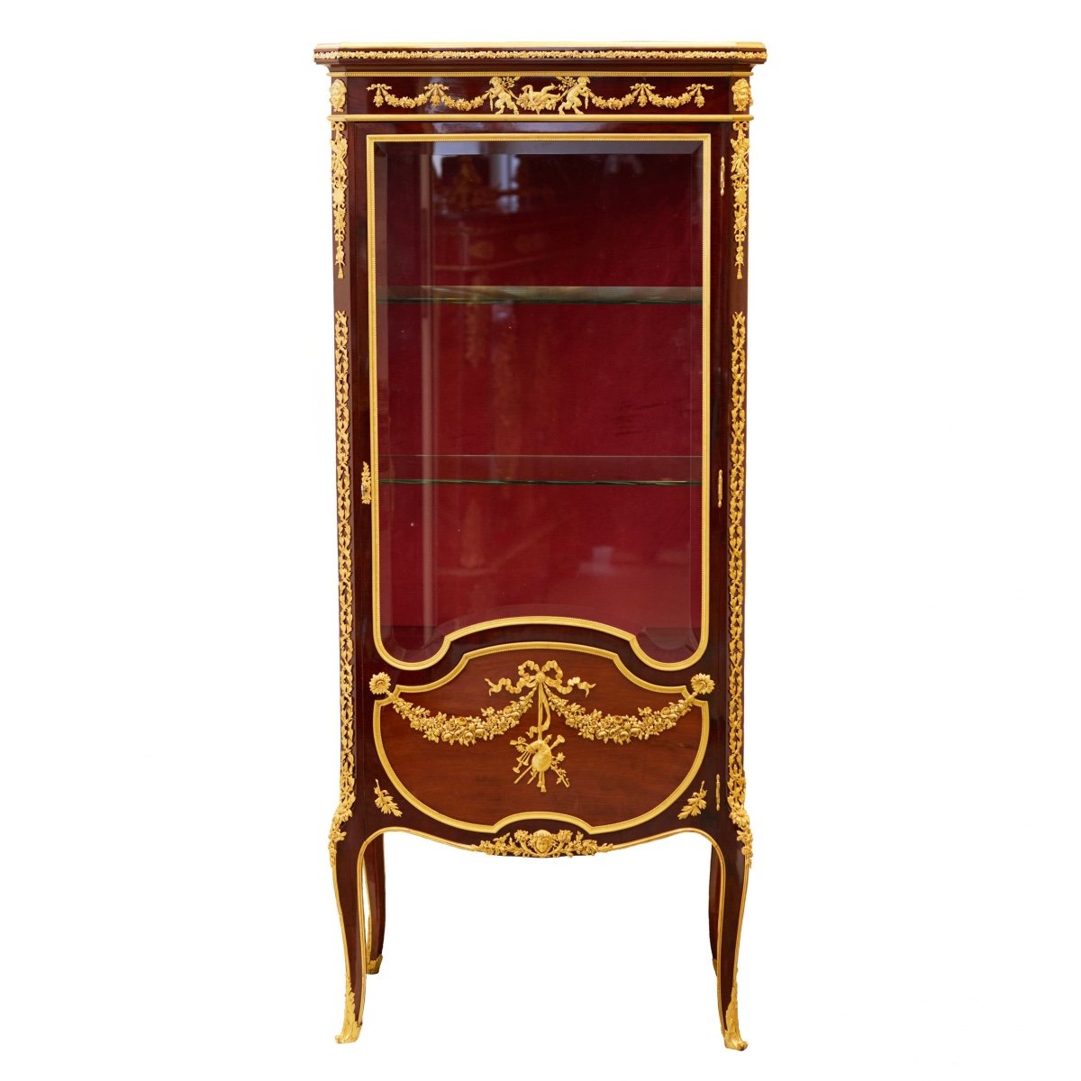 Showcase In Mahogany And Gilded Bronze In Sormani Style. France 19th Century-photo-3