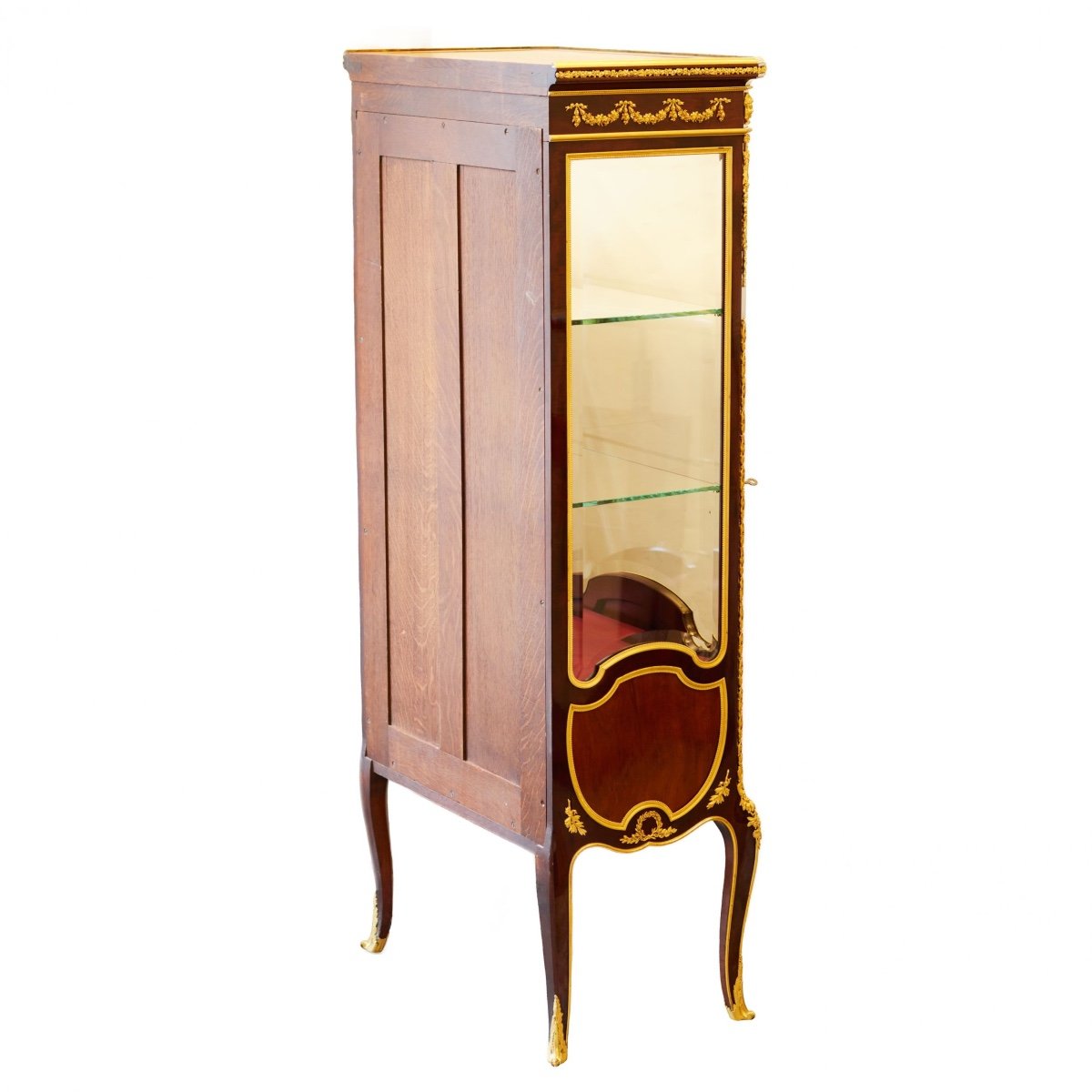 Showcase In Mahogany And Gilded Bronze In Sormani Style. France 19th Century-photo-3