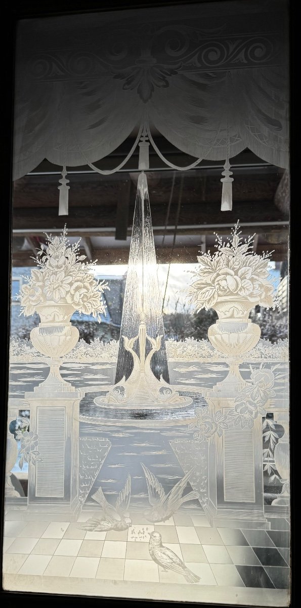 Beautiful Set Of Engraved Glass Doors 221х217cm-photo-2