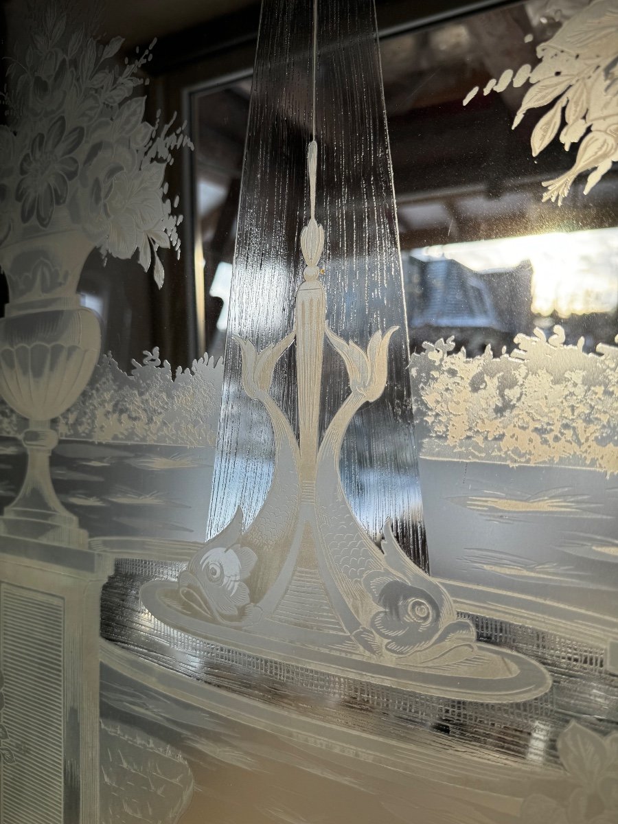 Beautiful Set Of Engraved Glass Doors 221х217cm-photo-3