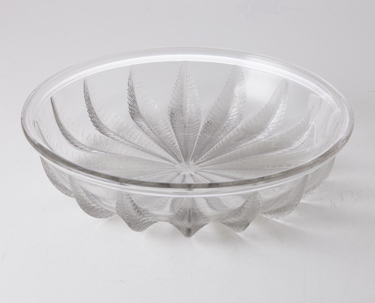 LALIQUE Grande coupe Châtaignier Modèle créé en 1933 par René Lalique Art Deco Réf Marcilhac-photo-3