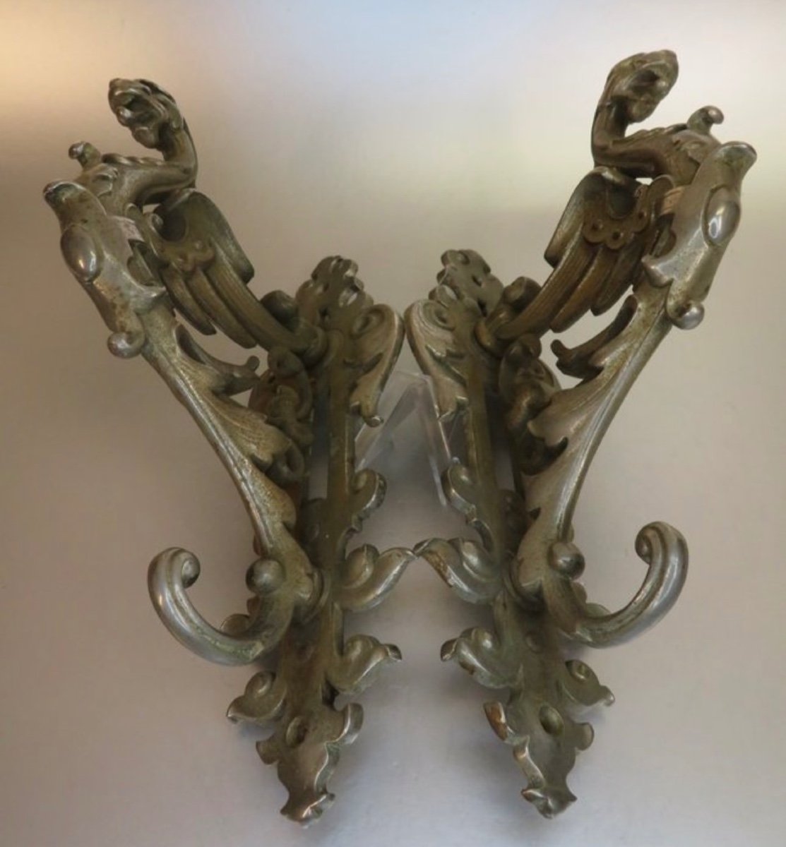 A Pair Of Bronze Griffins 1850-1900-photo-4