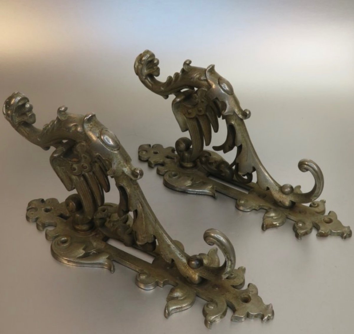 A Pair Of Bronze Griffins 1850-1900-photo-1