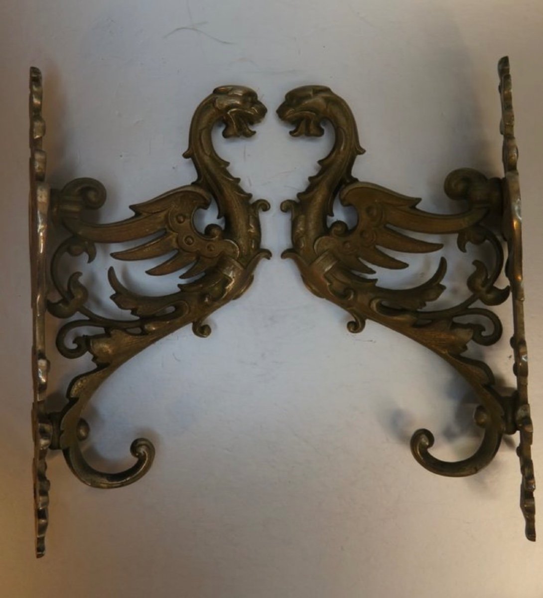 A Pair Of Bronze Griffins 1850-1900-photo-2