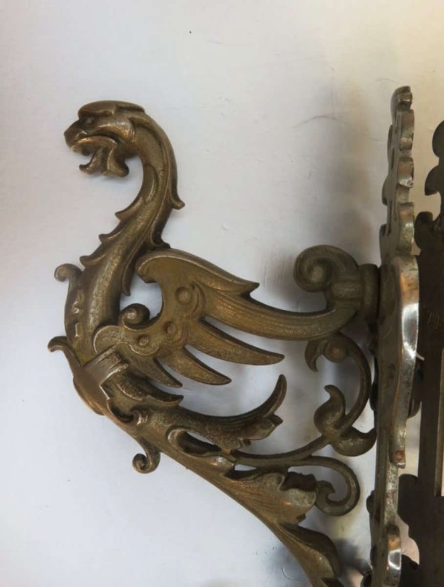 A Pair Of Bronze Griffins 1850-1900-photo-6