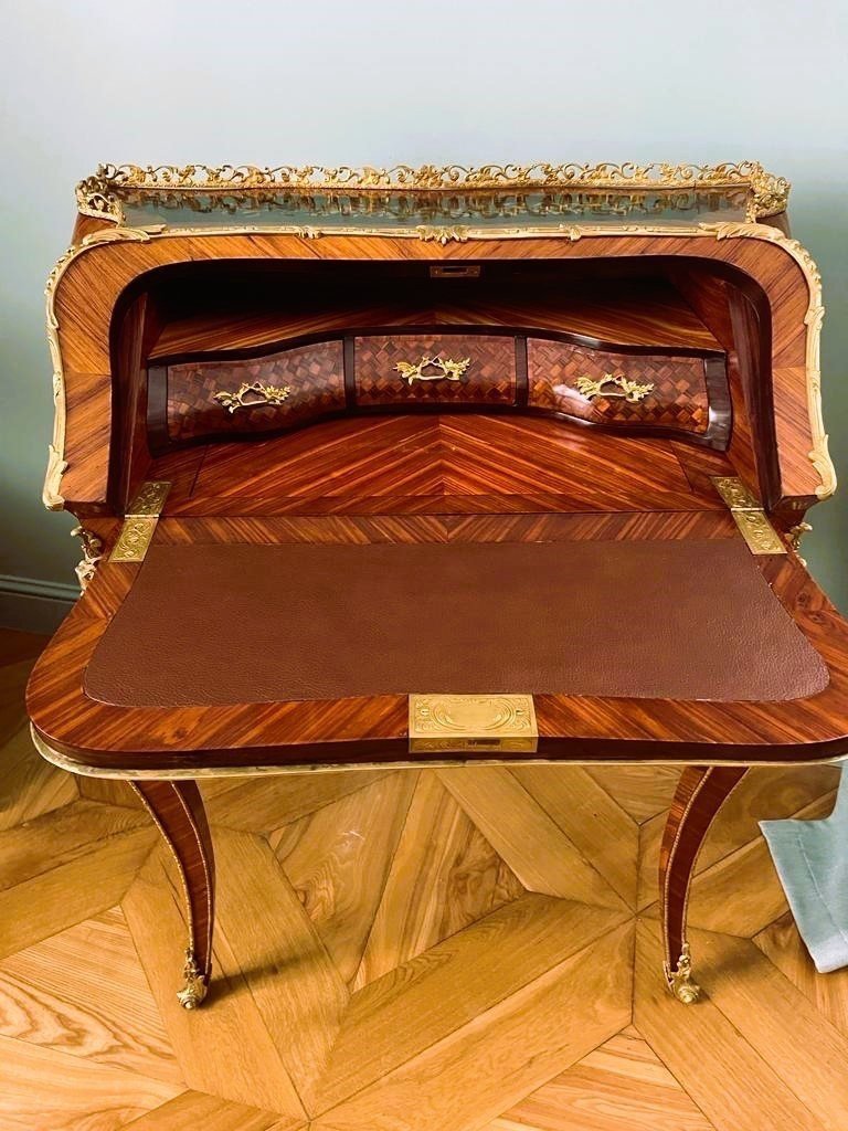 Bureau  In The Style Of Alphonse Giroux. Marquetry. 19th Century.-photo-1