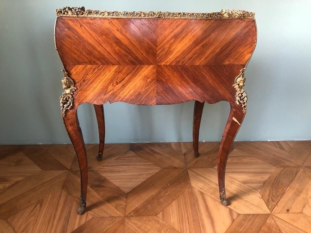 Bureau  In The Style Of Alphonse Giroux. Marquetry. 19th Century.-photo-4