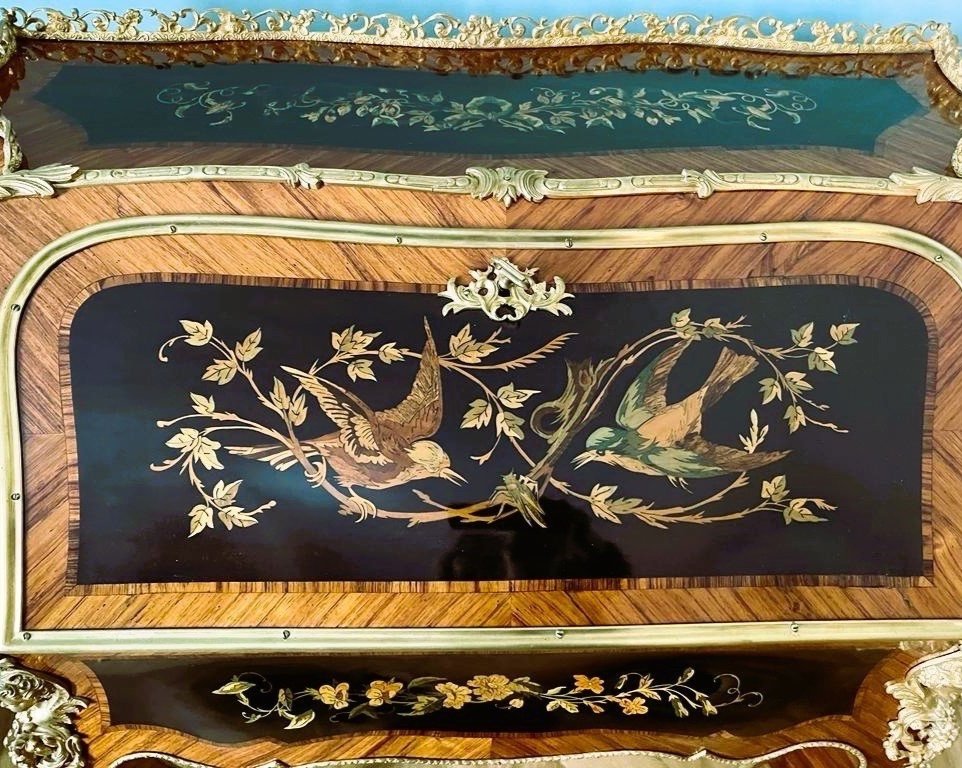 Bureau  In The Style Of Alphonse Giroux. Marquetry. 19th Century.