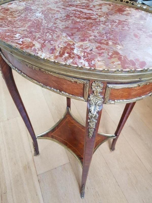 Louis XVI Style Table. Marquetry-photo-3