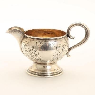 Nikolay Shepelev. Silver Creamer, Russia. Riga. 19th Century-photo-4