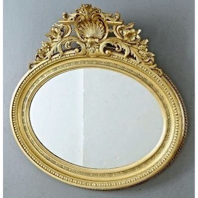 Mirror Wood And Gilded Stucco. Napoleon III-photo-2