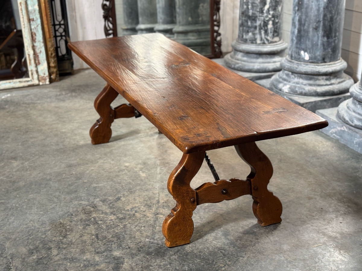 Oak Table With Forged Elements-photo-3