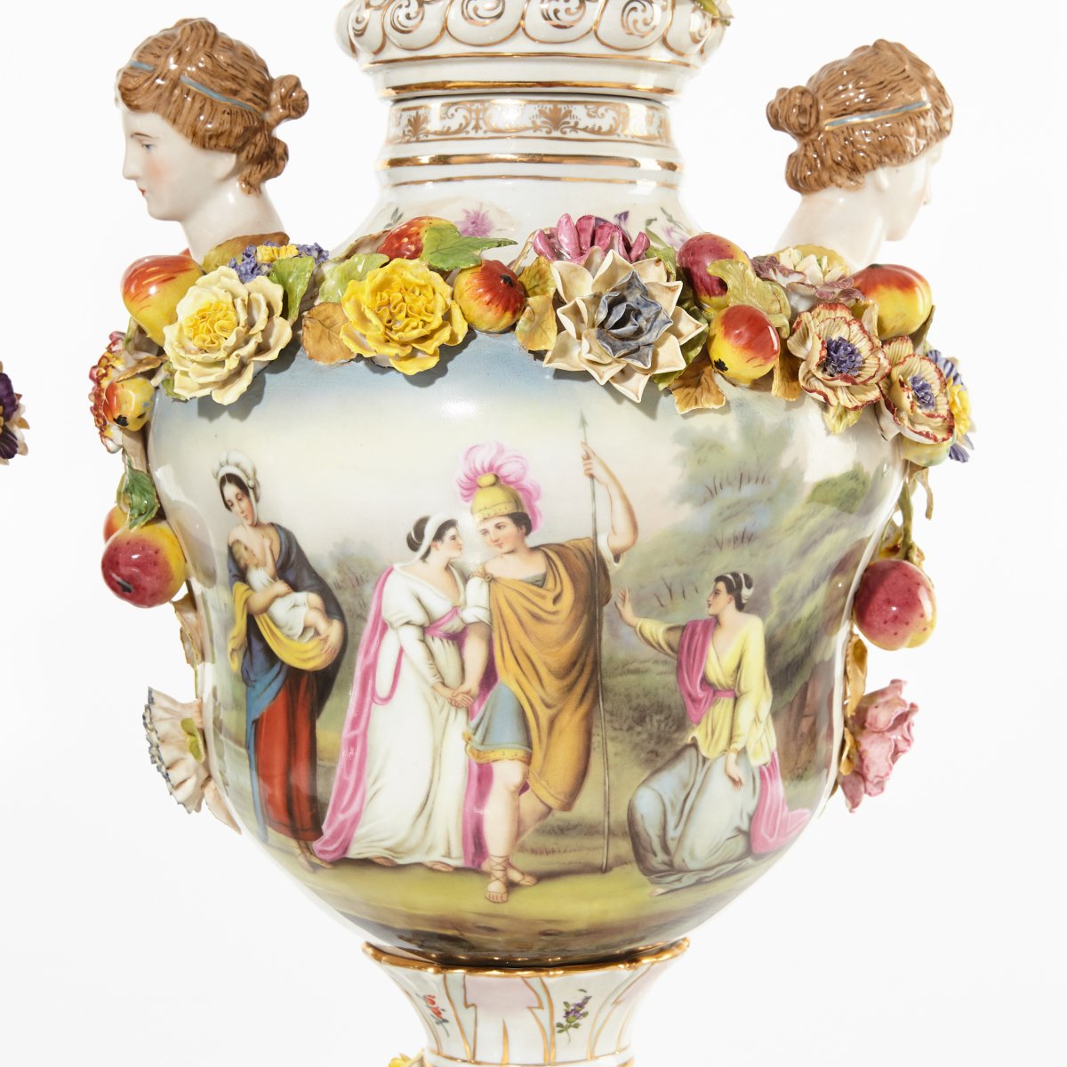 Une Paire De Grands Vases En Porcelaine. Dresde. H-72cm-photo-4
