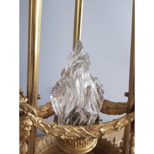 Lustre En Bronze De Style Louis XVI