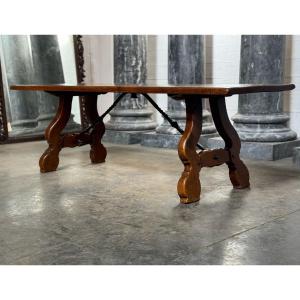 Oak Table With Forged Elements