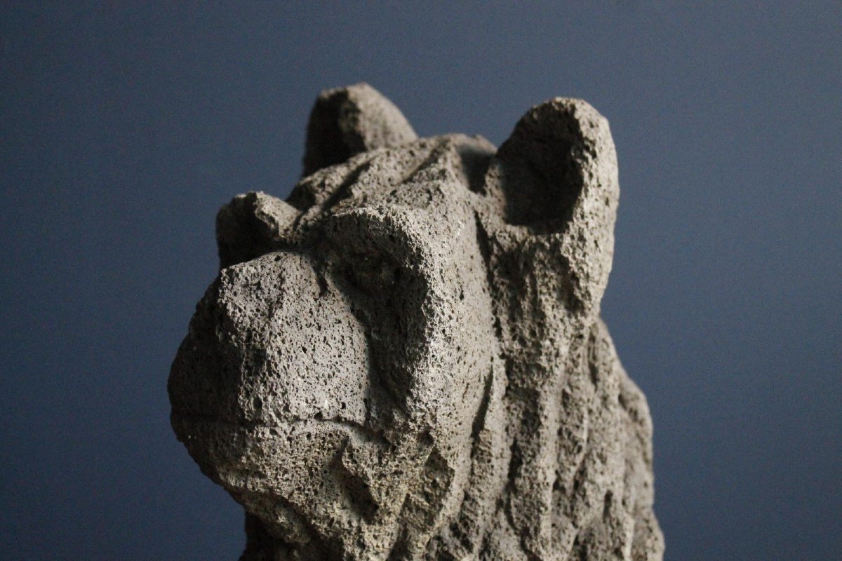 Gargoyle - Gothic Architectural Element Representing A Lion, Auvergne - 15th Century-photo-2