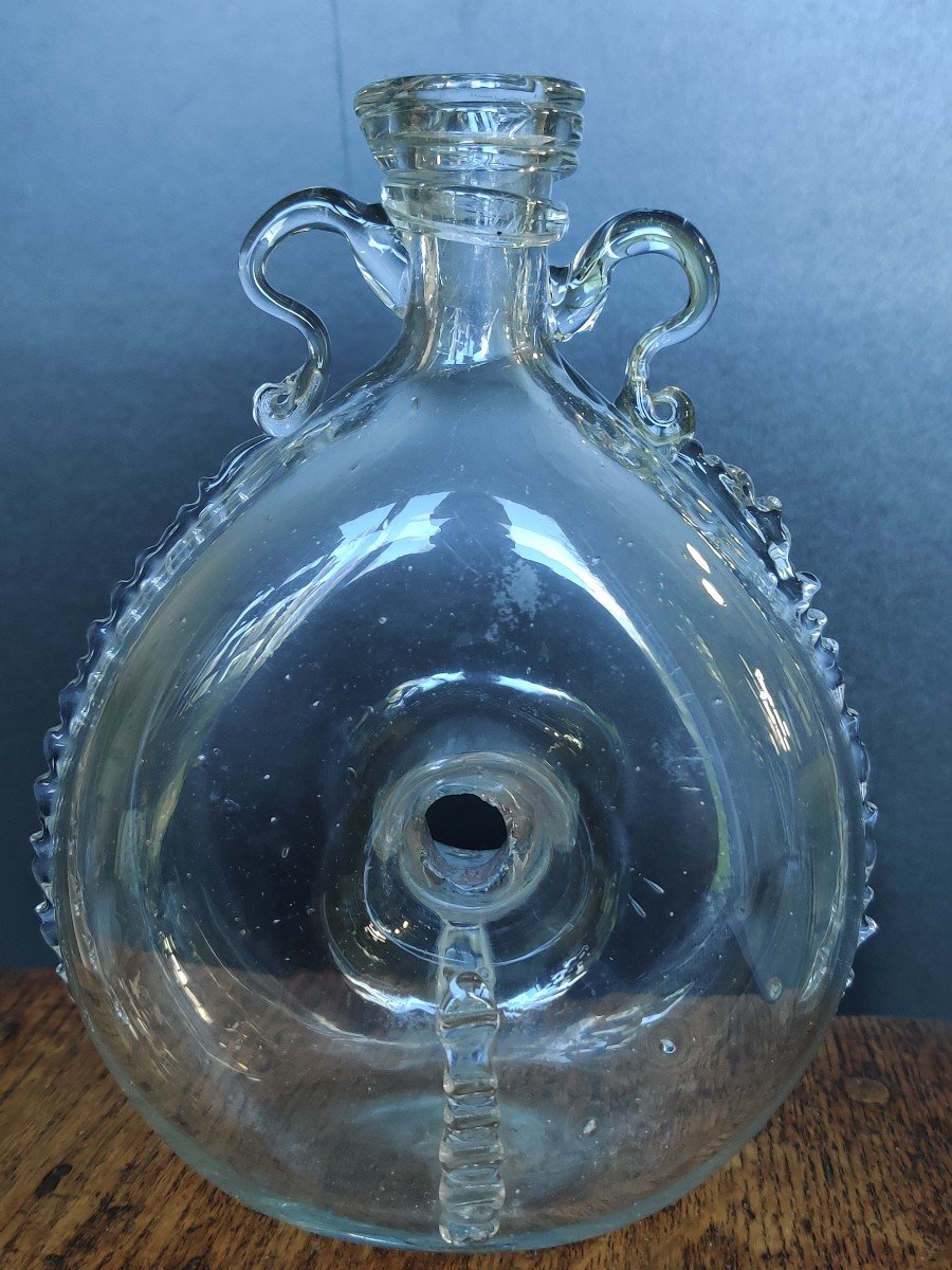 Early 18th Century Glass Ring Bottle