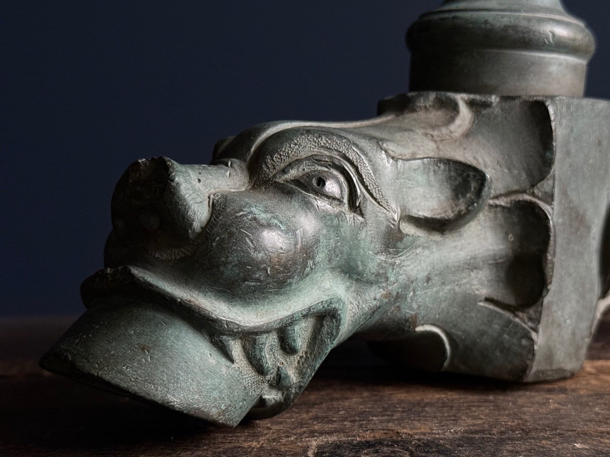 Magnificent Zoomorphic Bronze Faucet - France, 17th Century -photo-1