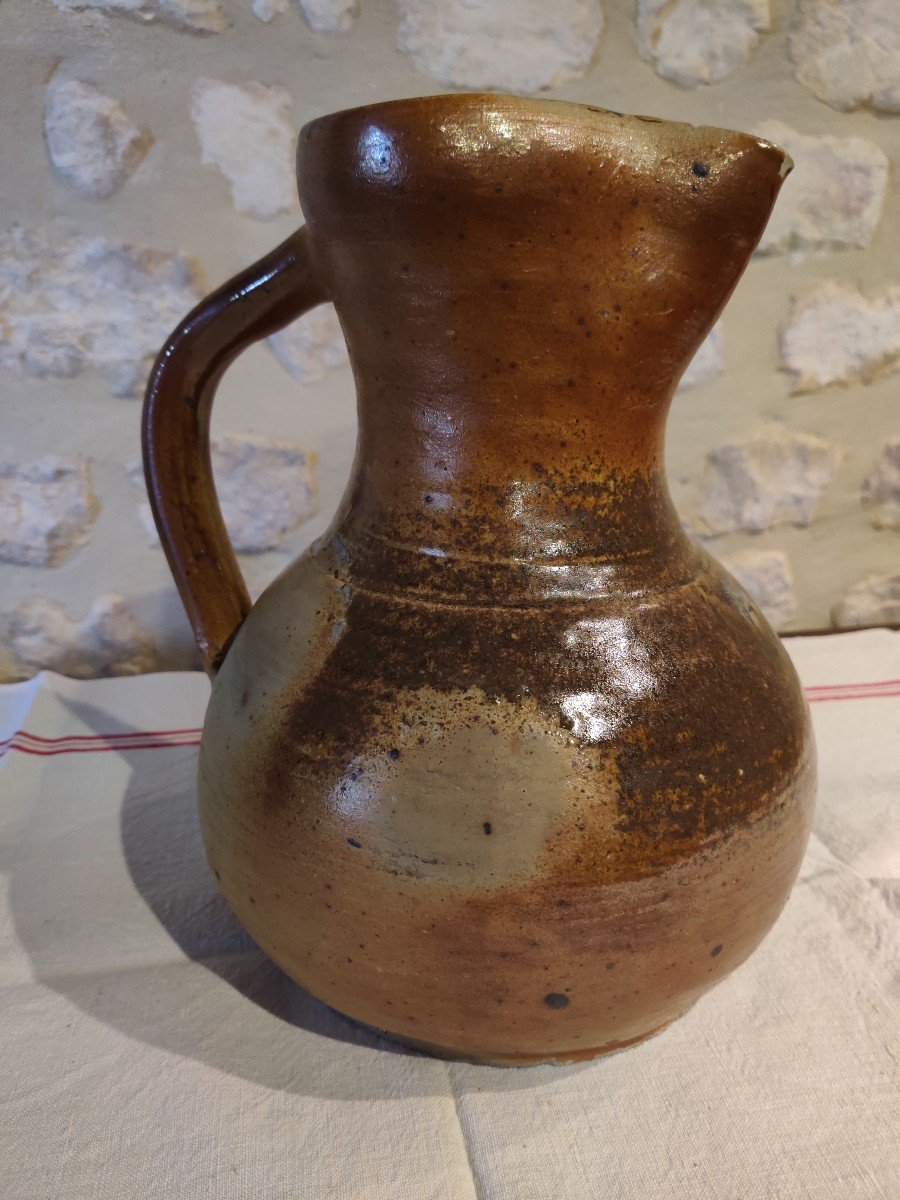 Four Martincamp Stoneware Pitchers, Early 19th Century-photo-3