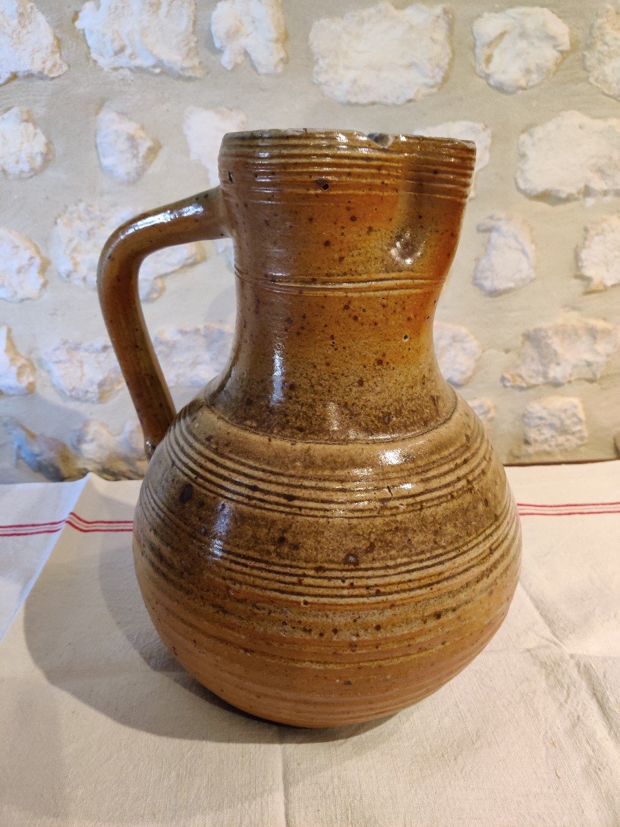 Four Martincamp Stoneware Pitchers, Early 19th Century-photo-4