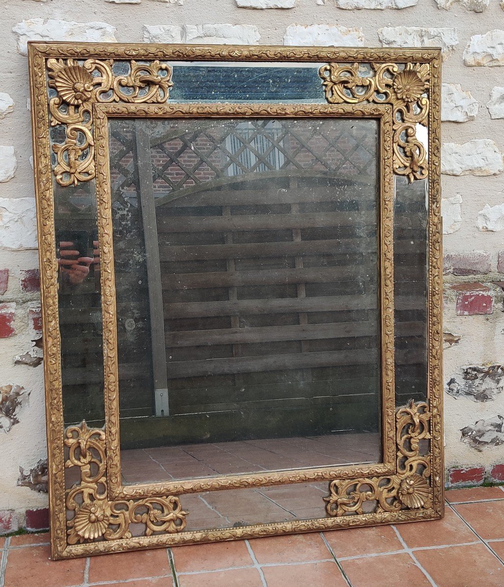 Large Regency Period Mirror With Glazing Beads