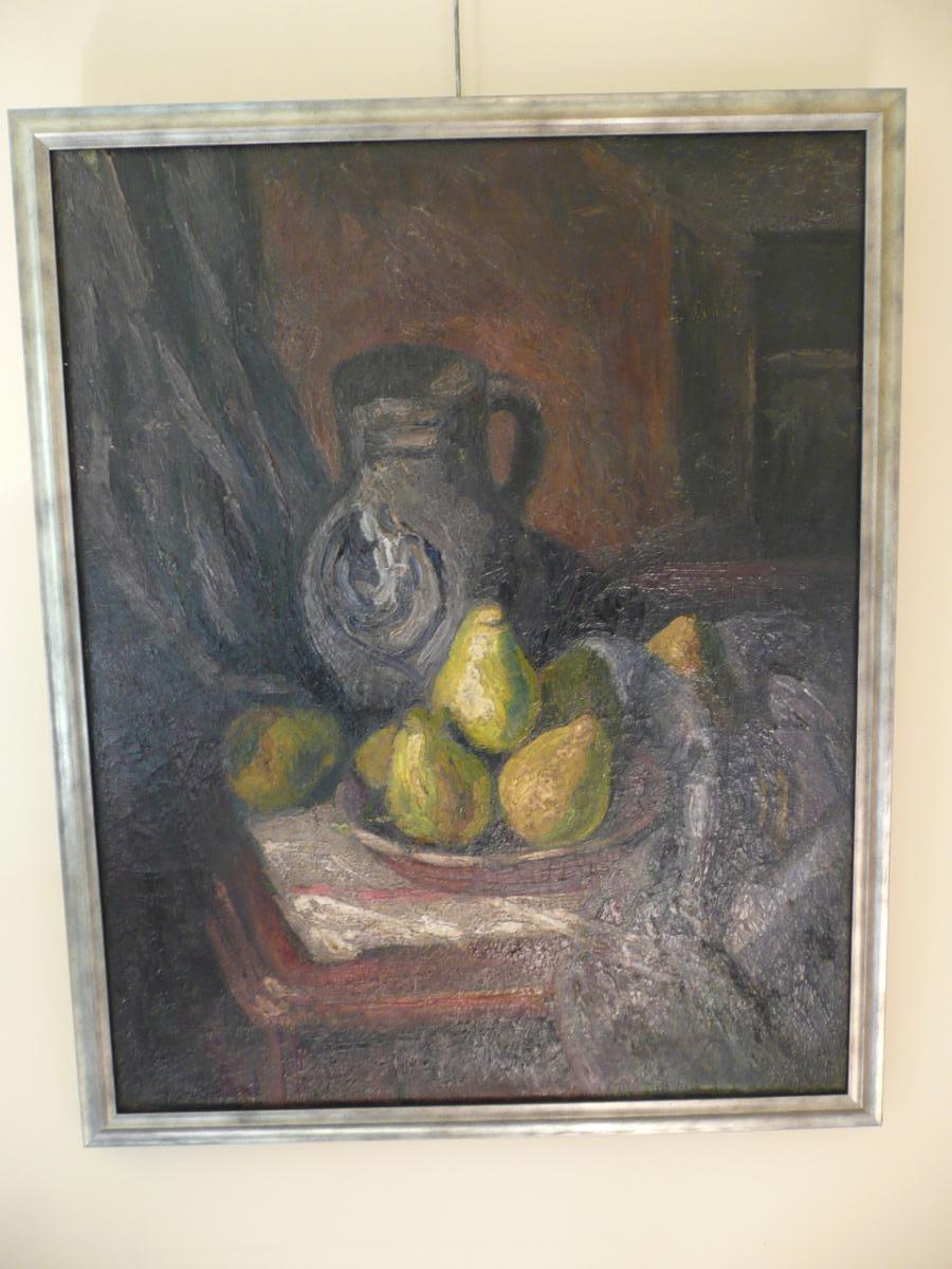 Maurice Savreux, Nature Morte Au Pichet Et Poires.