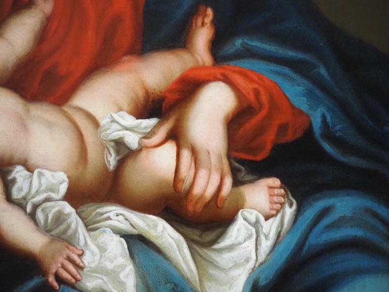 Virgin And Child, Italian School, 18th Century-photo-2