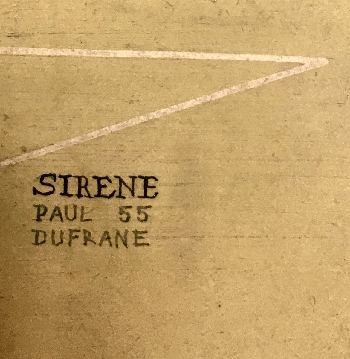 Paul Dufrane (1922-1999). "Sirène". 1955. Surréalisme.-photo-4